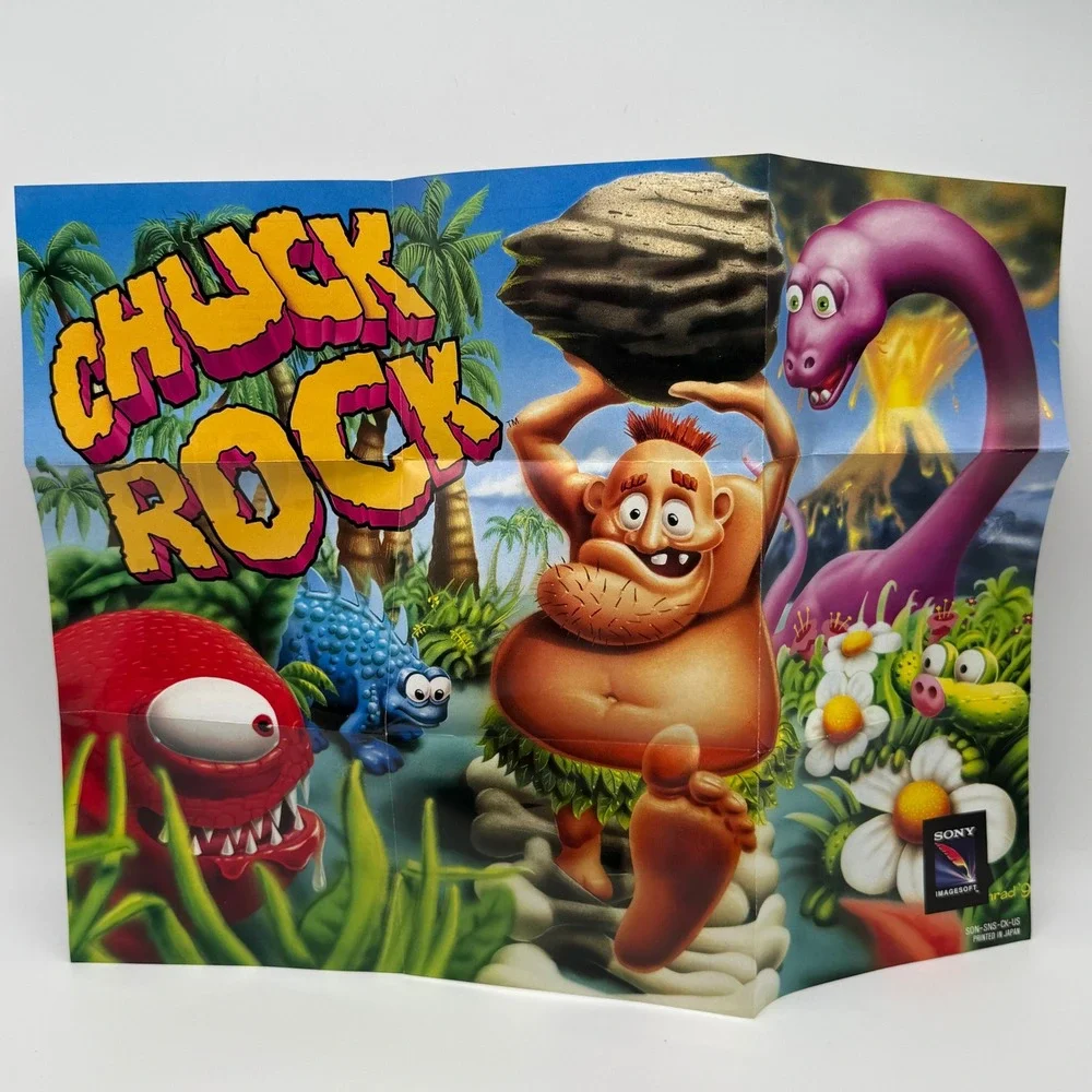 Chuck Rock for the Super Nintendo (SNES) Complete in box (CIB) TESTED